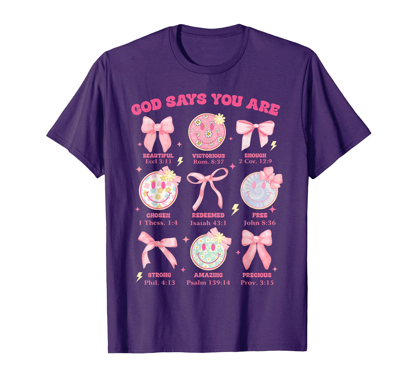 Funny God Says You Are Strong Loved Worthy Enough T-Shirt