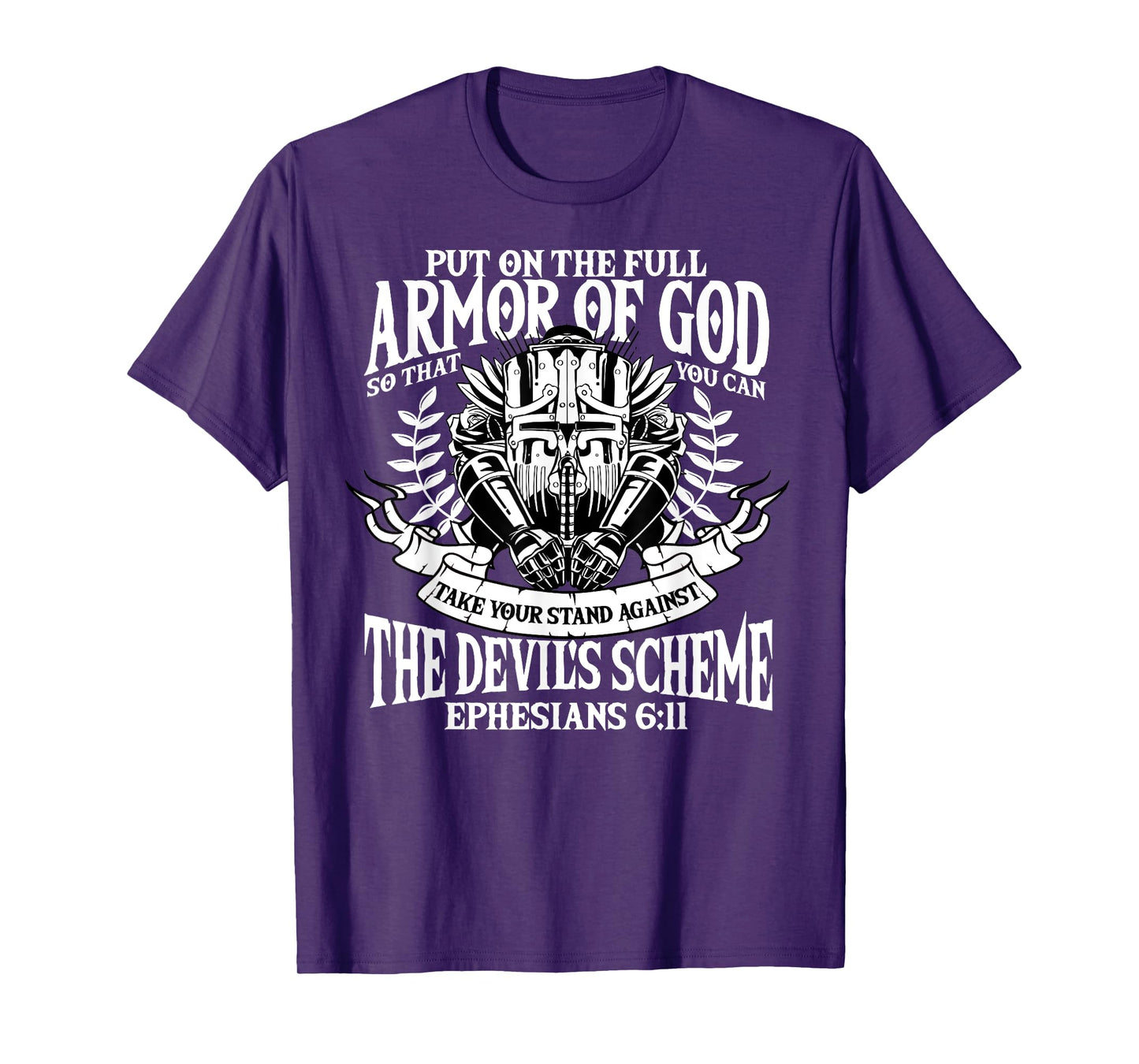 Ephesians 6:11 Armor of God Christian Bible Verse Religious T-Shirt