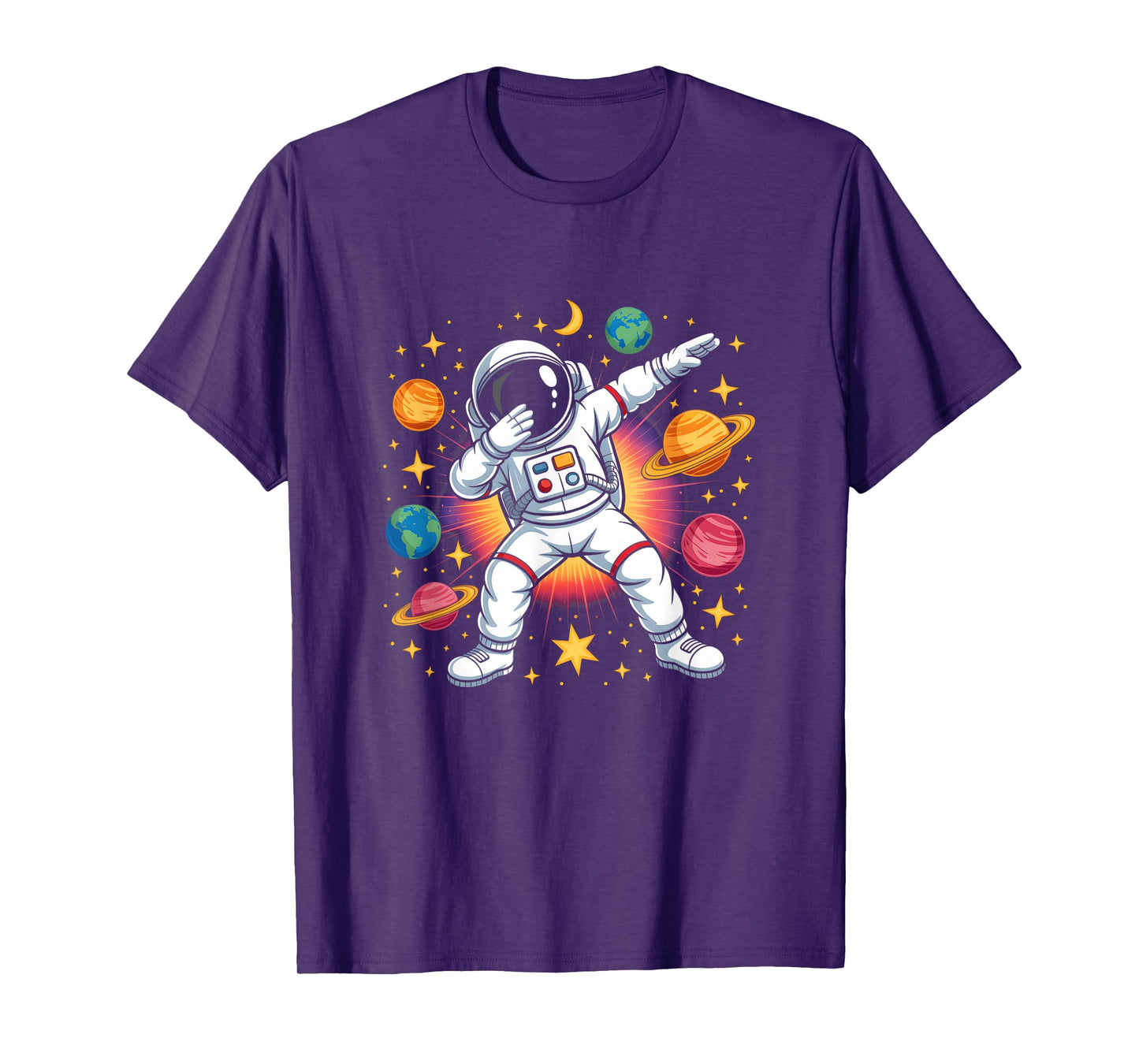 Astronaut Dabbing In Space Cosmic Galaxy Adventure Boy Girls T-Shirt