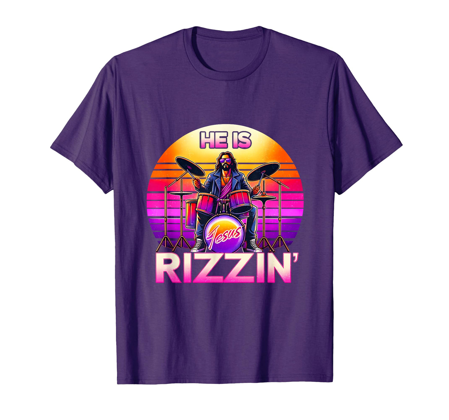 He Is Rizzin' Jesus Has Rizzen Retro Christian Band Easter T-Shirt