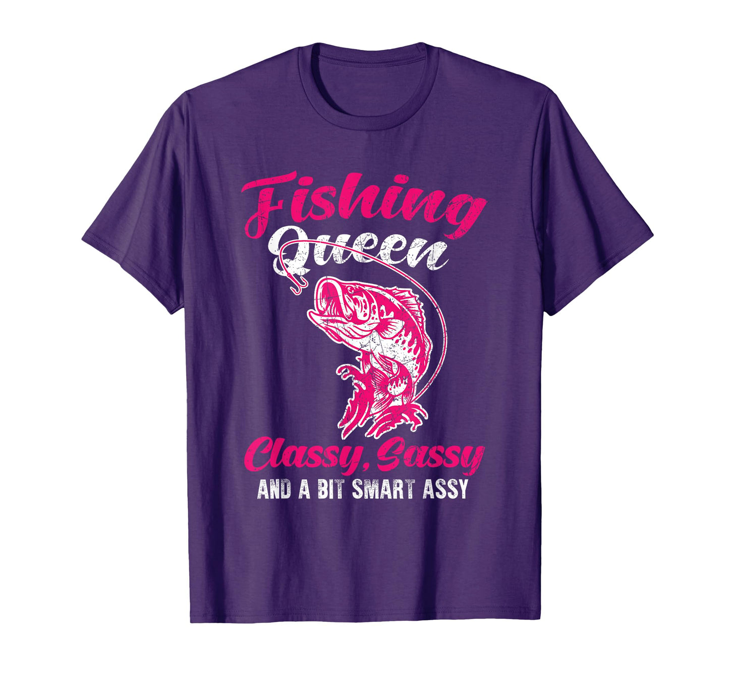 Fishing Queen Classy Funny Ladies Fishing Lovers Women Kids T-Shirt