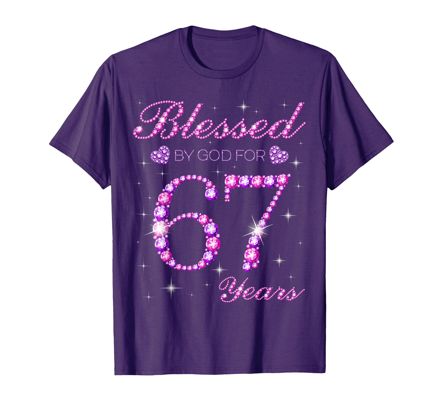 Blessed by God for 67 Years Old 67th Birthday Party T-Shirt