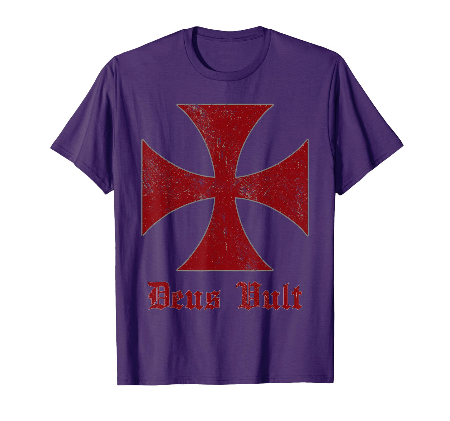 Deus Vult Templar Order Knights Templar Holy Cross Helmet T-Shirt