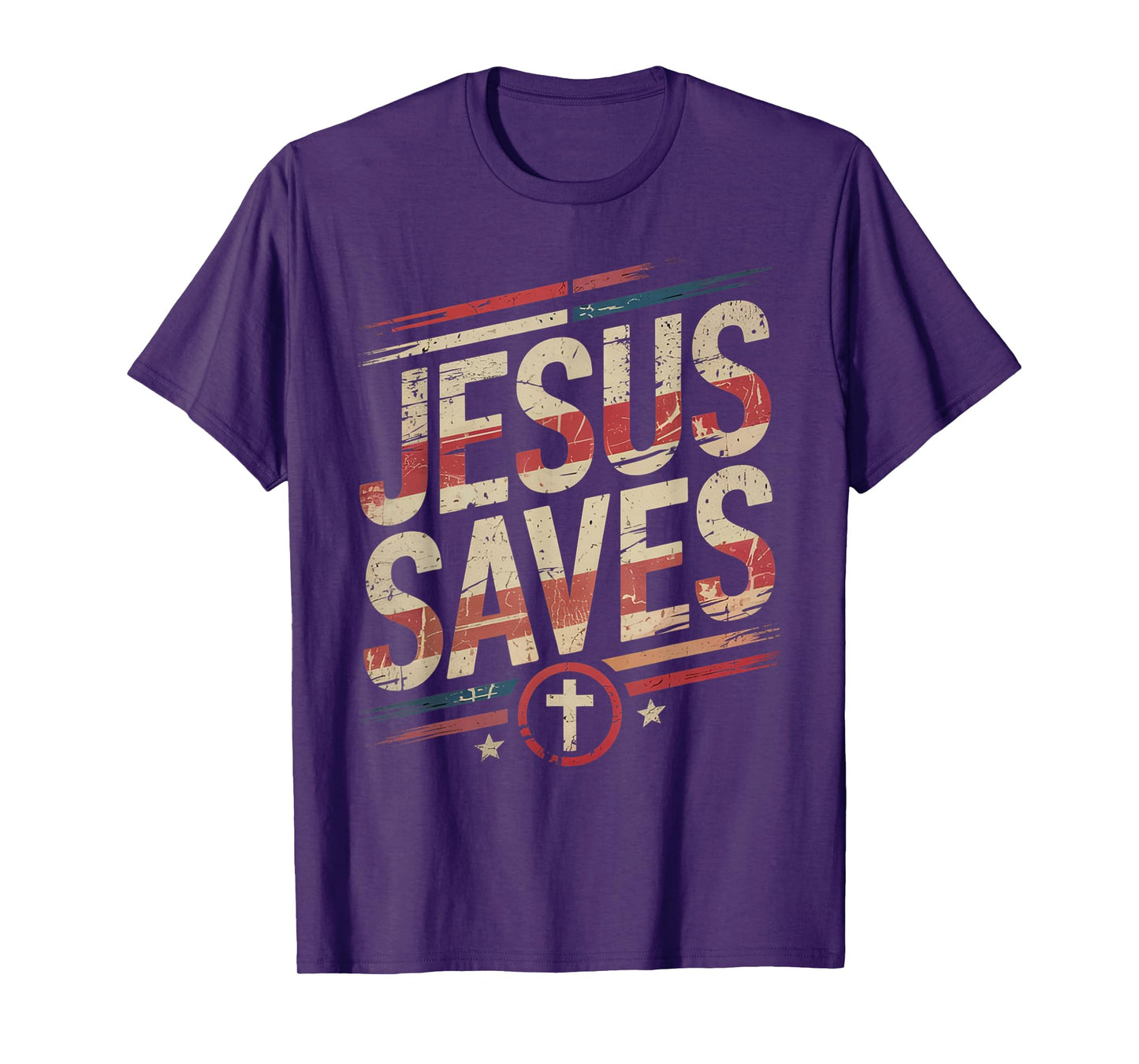Jesus Saves Cross Christian Religious Faith Mens T-Shirt