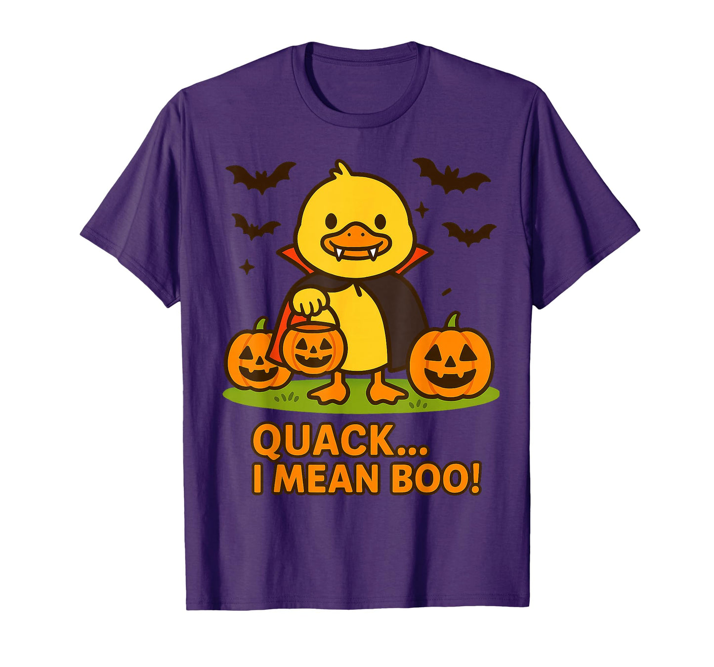 Funny Duck Halloween Costume – Quack I Mean Boo Quote T-Shirt