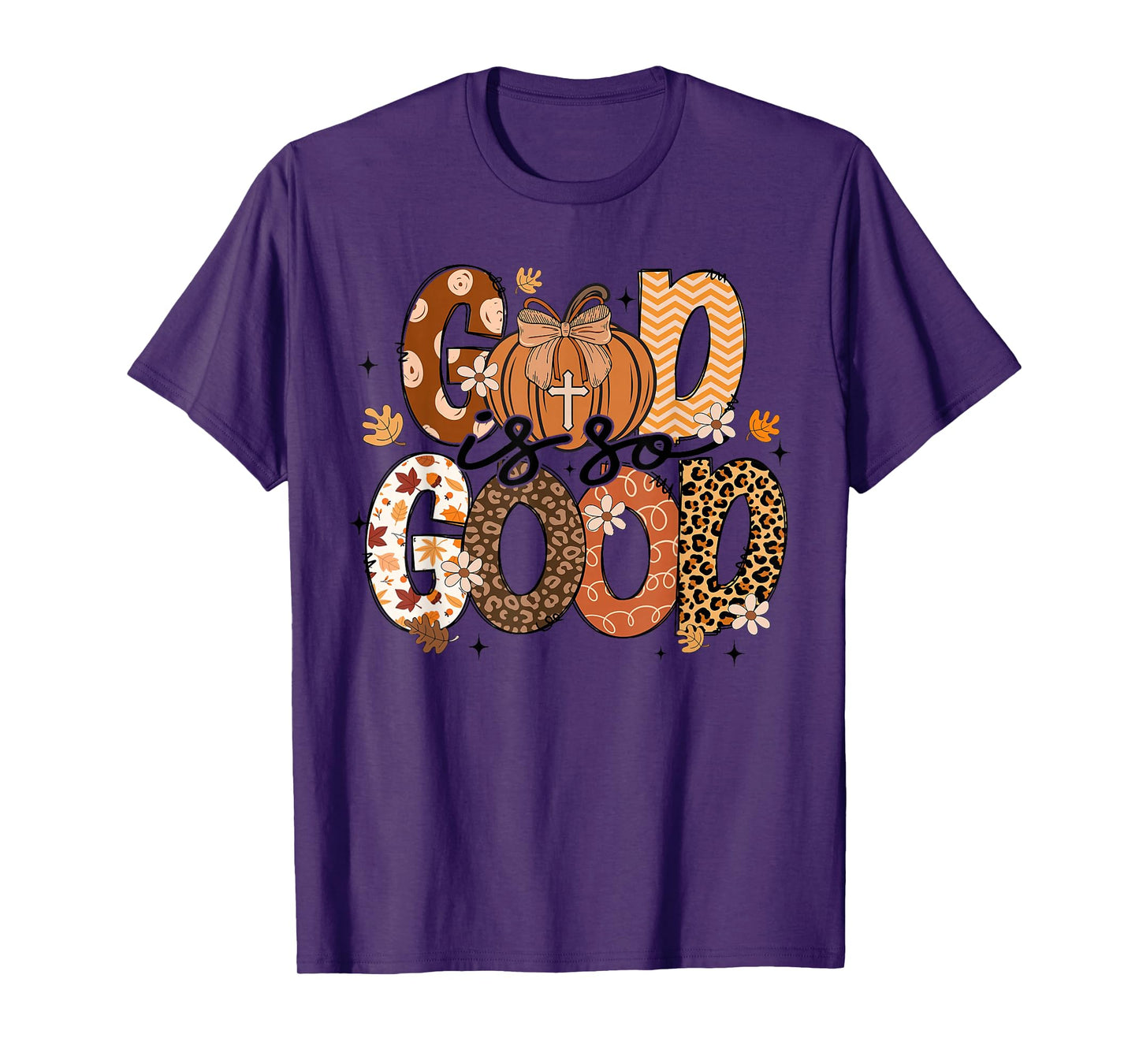 Autumn Pumpkin Christian Thanksgiving Faith God is So Good T-Shirt