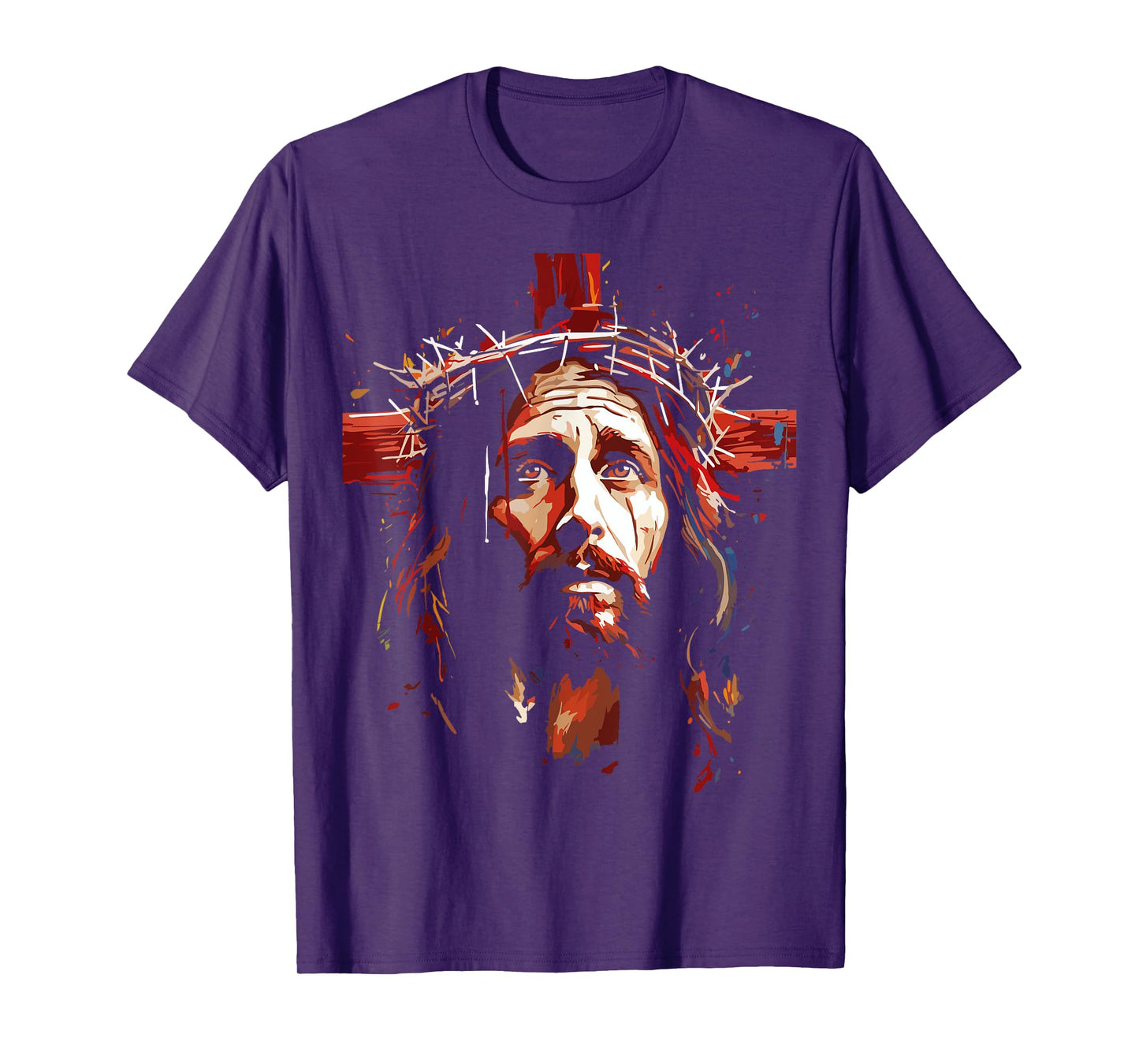 jesus god cross christian colorful artwork christian faith T-Shirt
