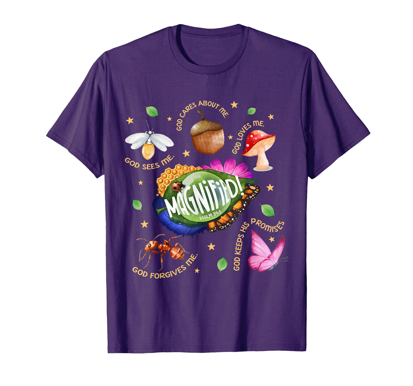 VBS 2025 Magnified Smallest Insects Adventure Psalm 34:3 T-Shirt