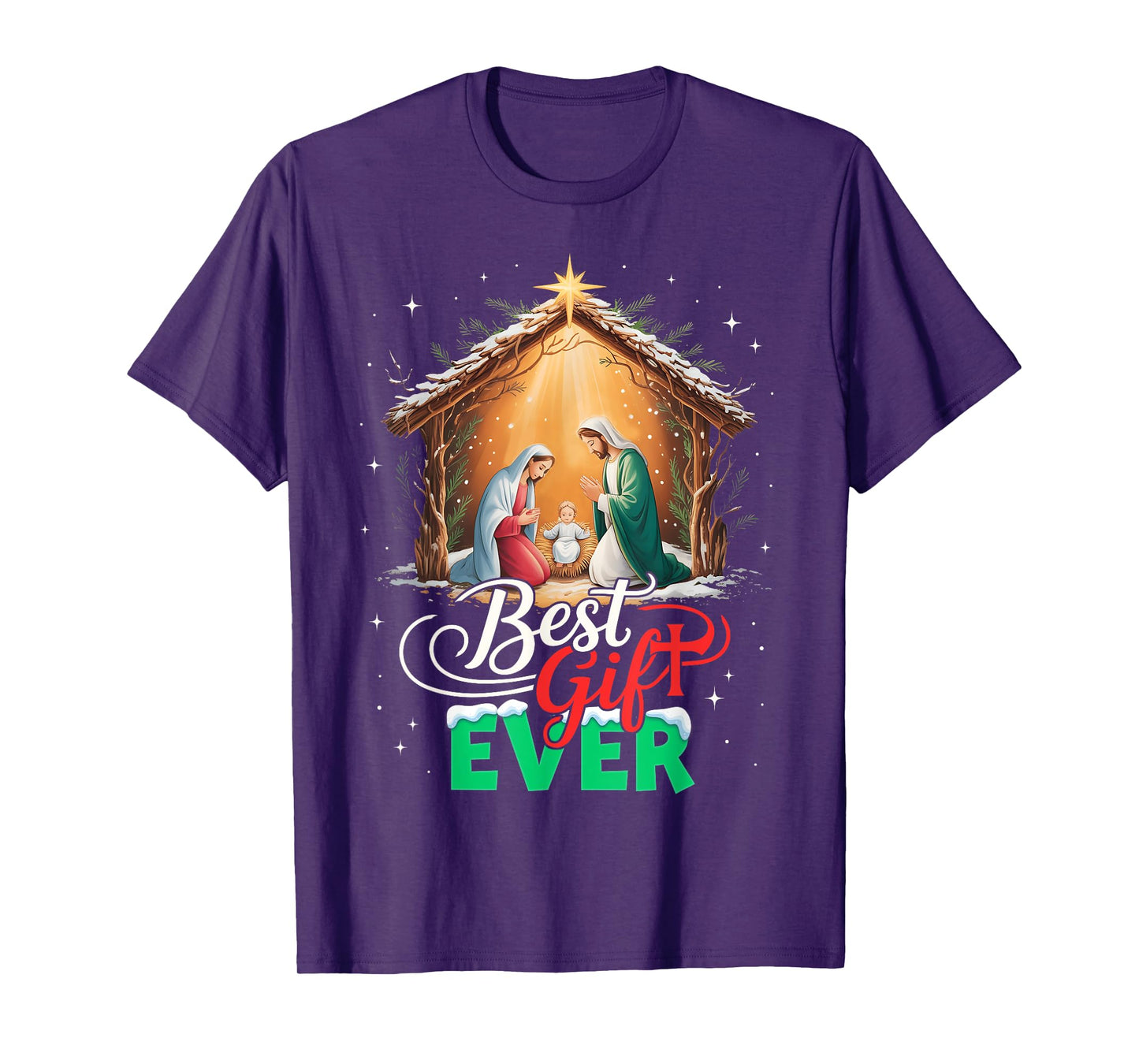 Christmas Cool Jesus Nativity Scene Christian Best Ever T-Shirt