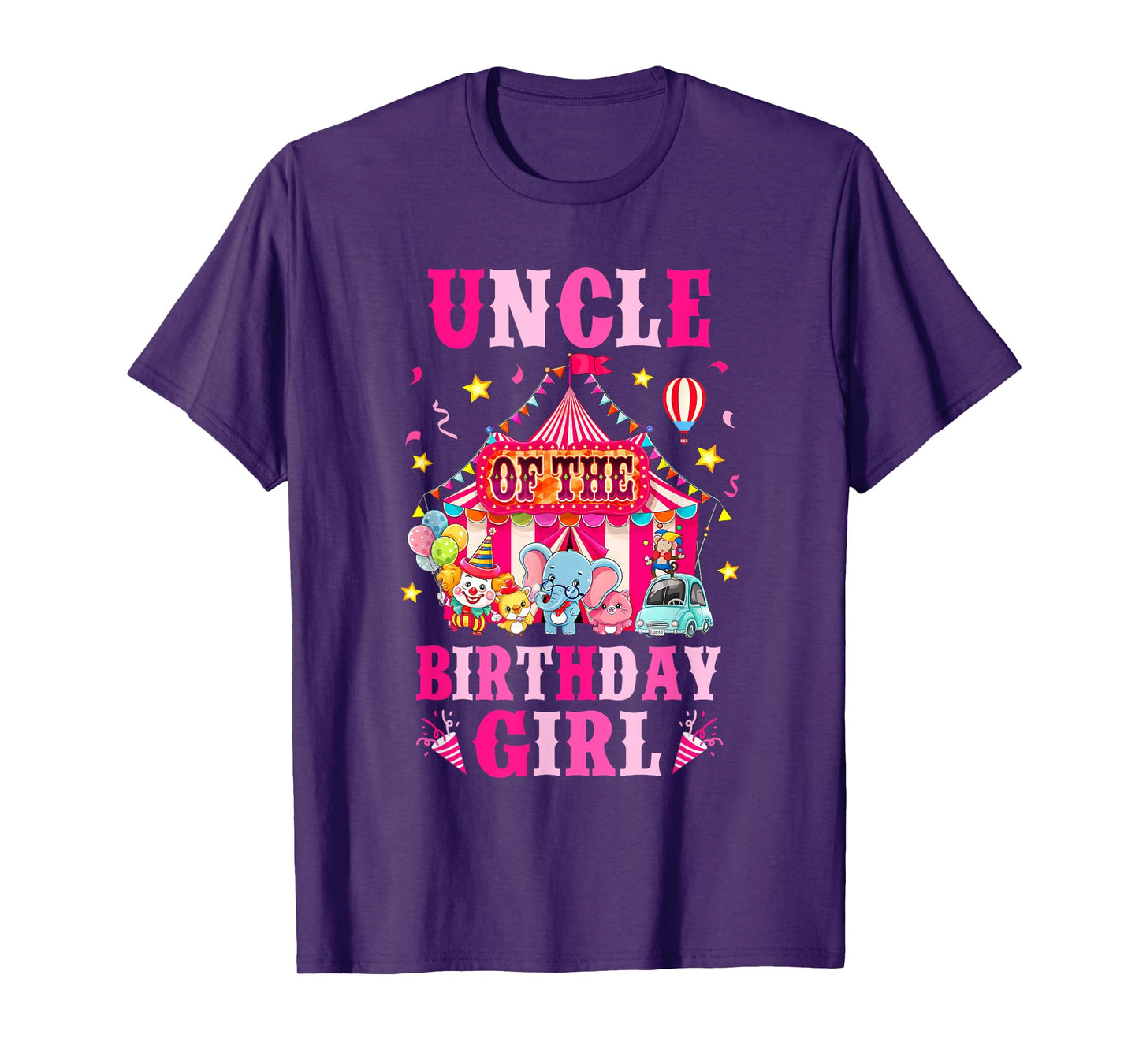 Uncle Of The Birthday Girl Circus Carnival Family Party T-Shirt