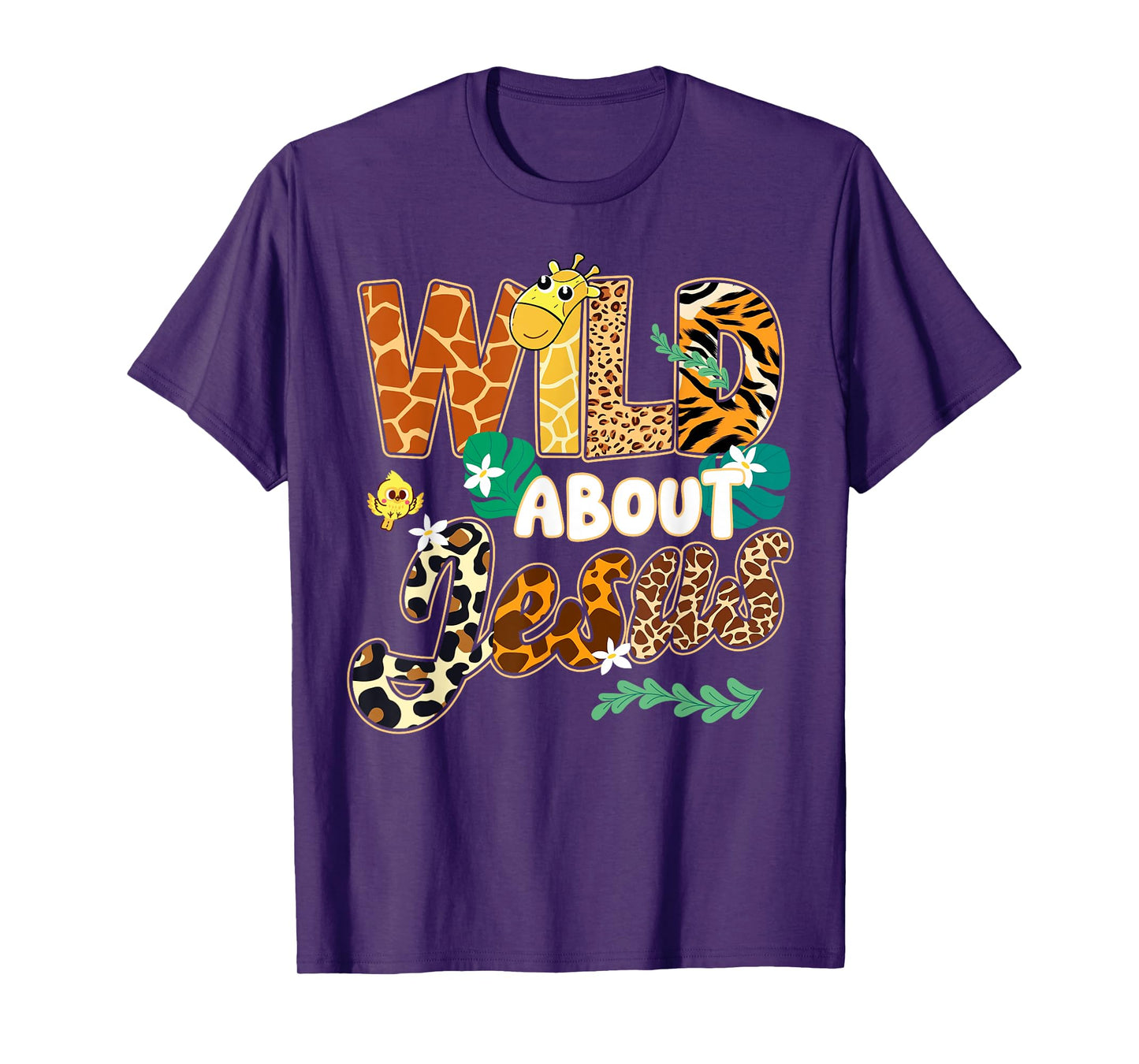 Wild About Jesus Christian Believer Leopard Zebra Print Kids T-Shirt