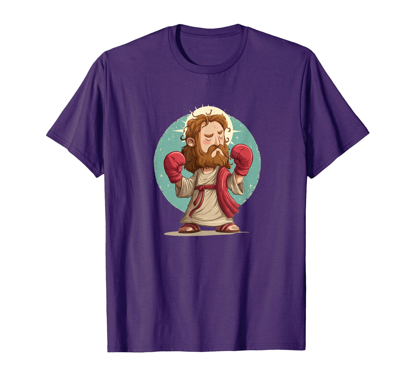 Jesus Christ Graphic with Boxing Gloves Costume T-Shirt