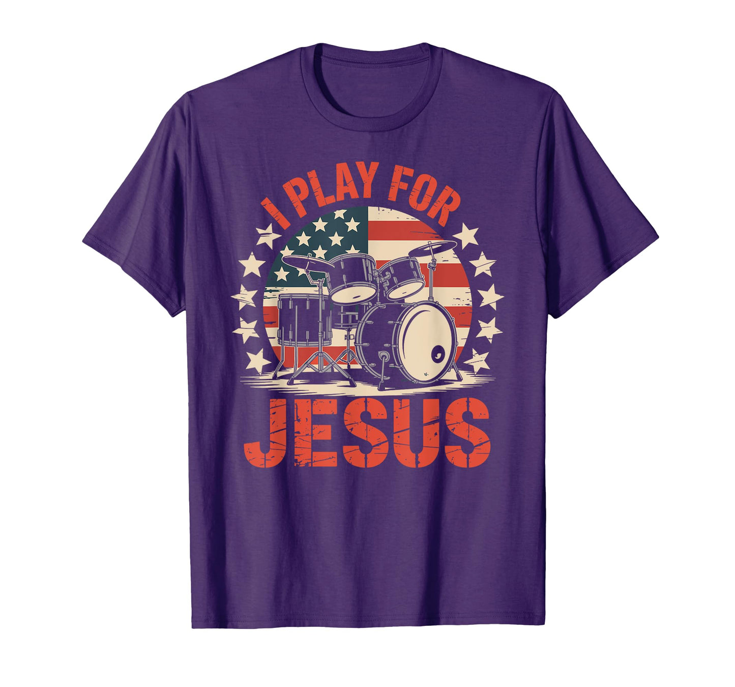 Funny Drummer Christian Faith I Play for Jesus T-Shirt