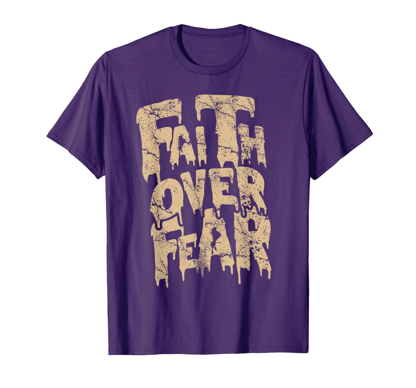 Christian Faith Over Fear for Men Jesus Religious T-Shirt
