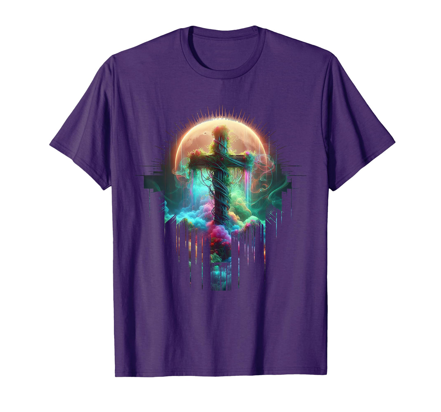 Christian Cross I am the Vine You are the branches Vibrant T-Shirt