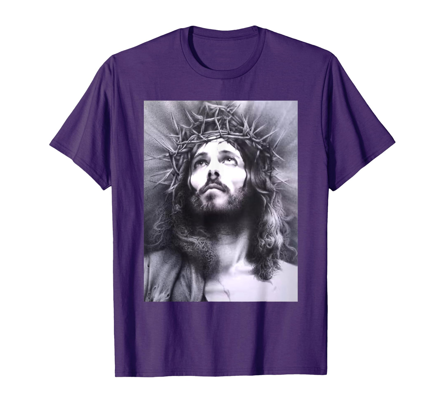 Image Face Of Jesus On A Cross With Crown Of Thorns T-Shirt