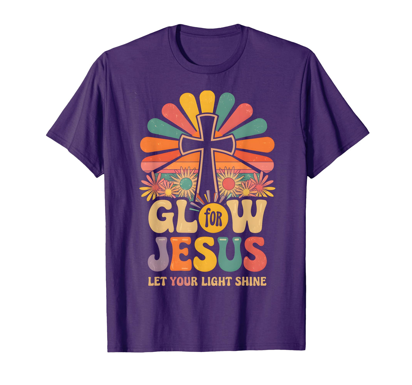 Christian Glow for Jesus Cross Jesus Christ Bible Lover T-Shirt