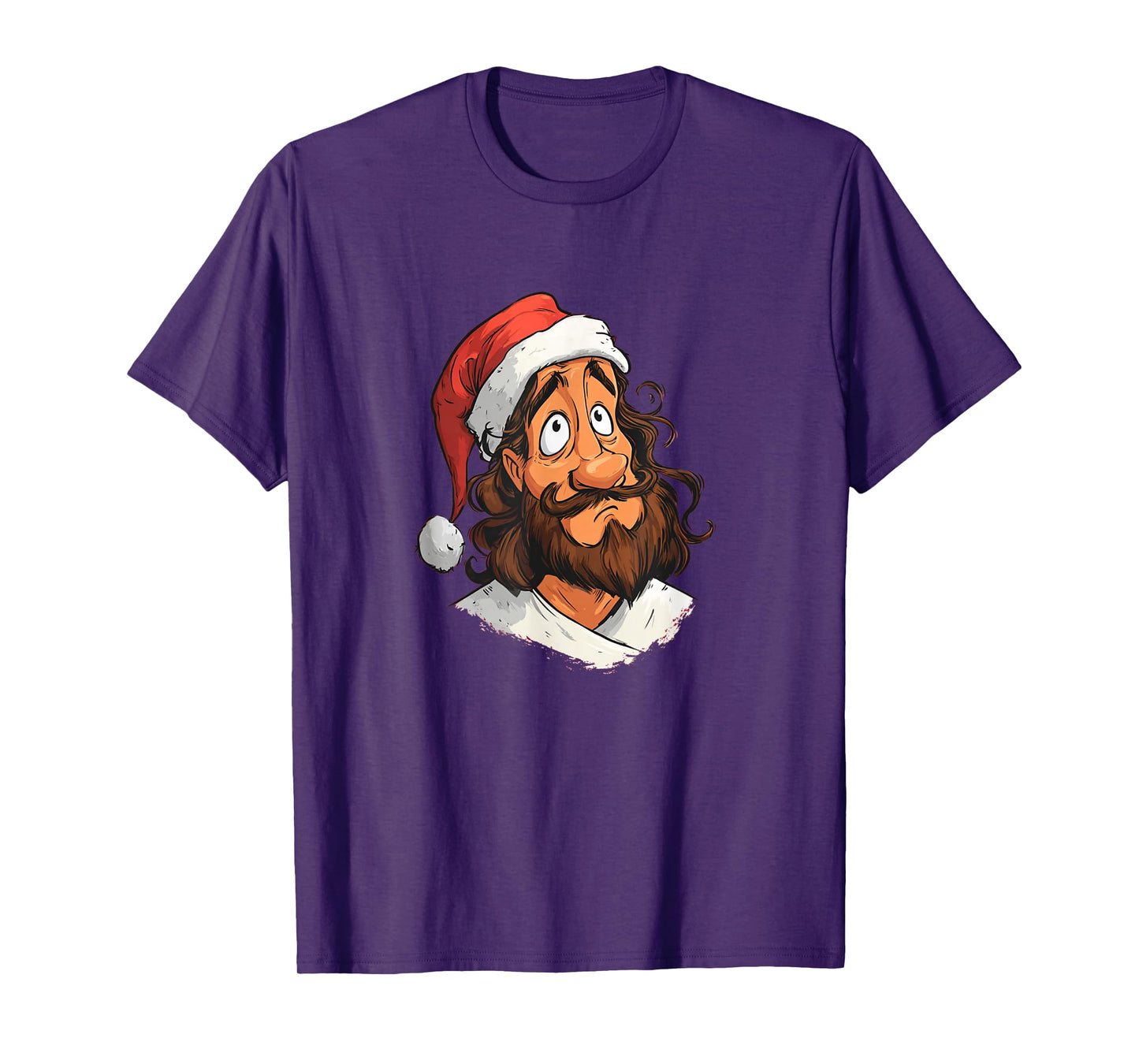 Pretty Jesus Graphic in Christmas Style T-Shirt