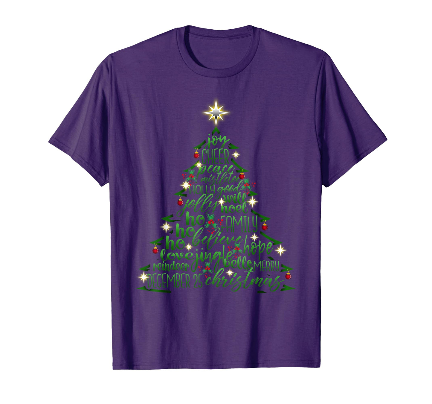 Christmas Tree Word Design Costume T-Shirt T-Shirt