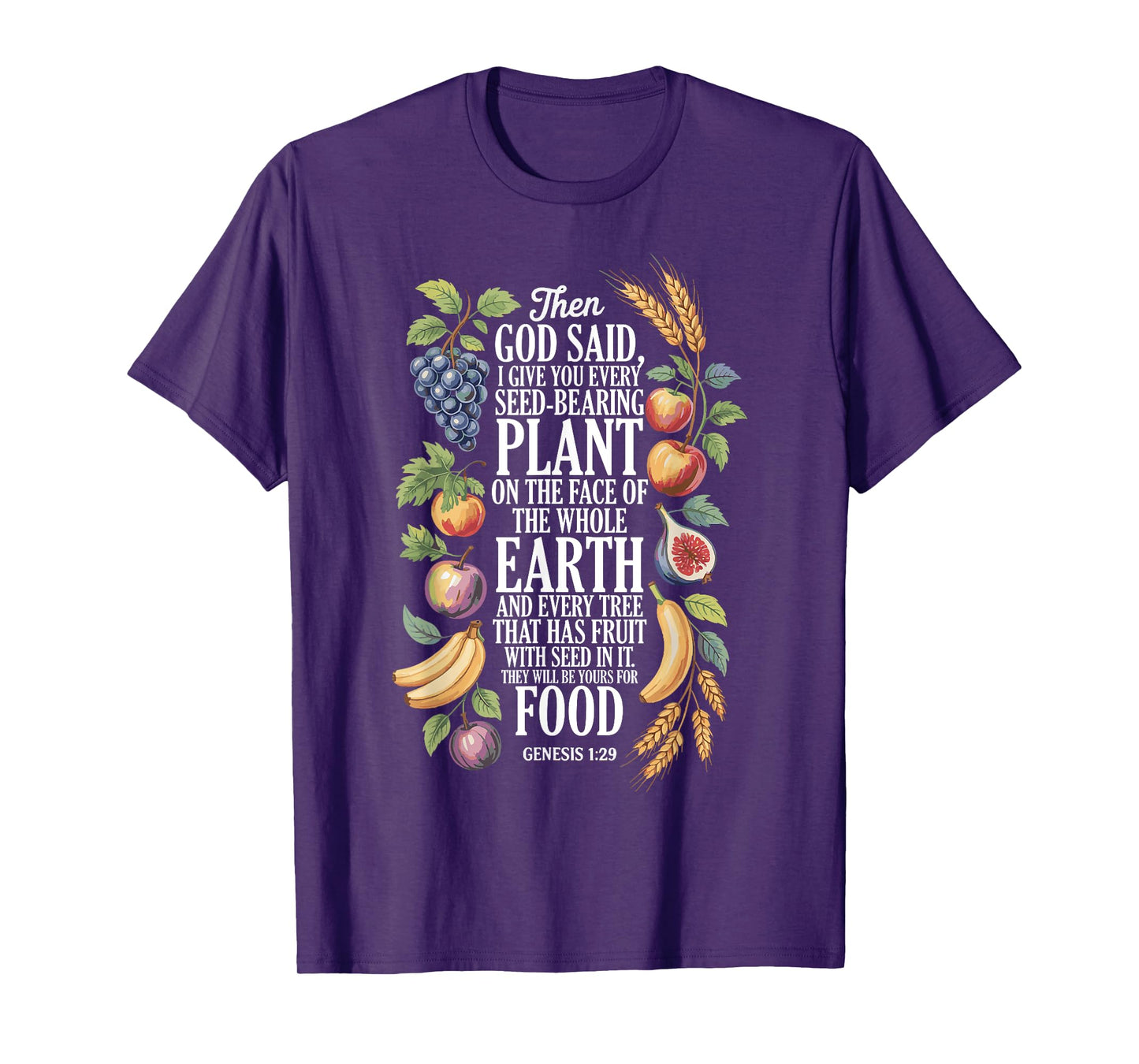 Genesis 1:29 Plant Based Diet Vegan Bible Verse T-Shirt