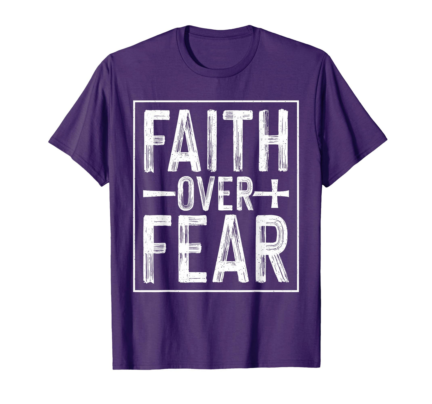 Faith Over Fear Christian - Religious Scripture Bible Verse T-Shirt