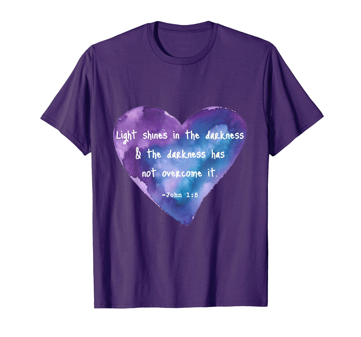 John 1 16 Light Shines in The Darkness Quotes T-Shirt