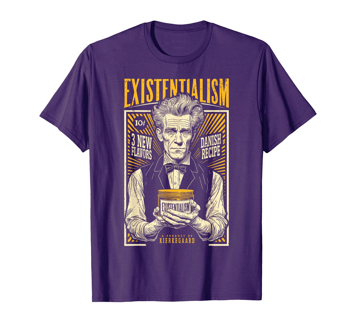 Existentialism Funny Philosophy Kierkegaard Vintage Ad T-Shirt