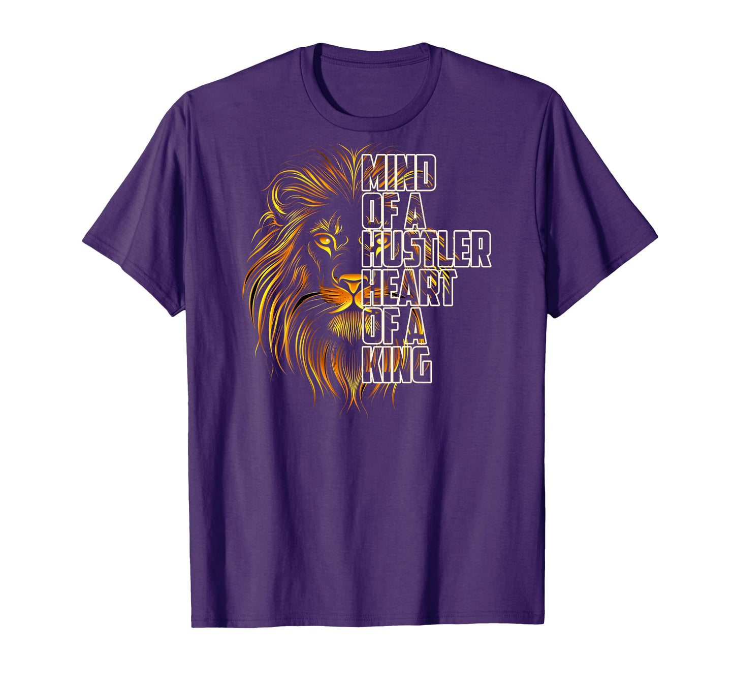 Lion's Mind -Lion's Heart - A King Child of God Art ON Back T-Shirt
