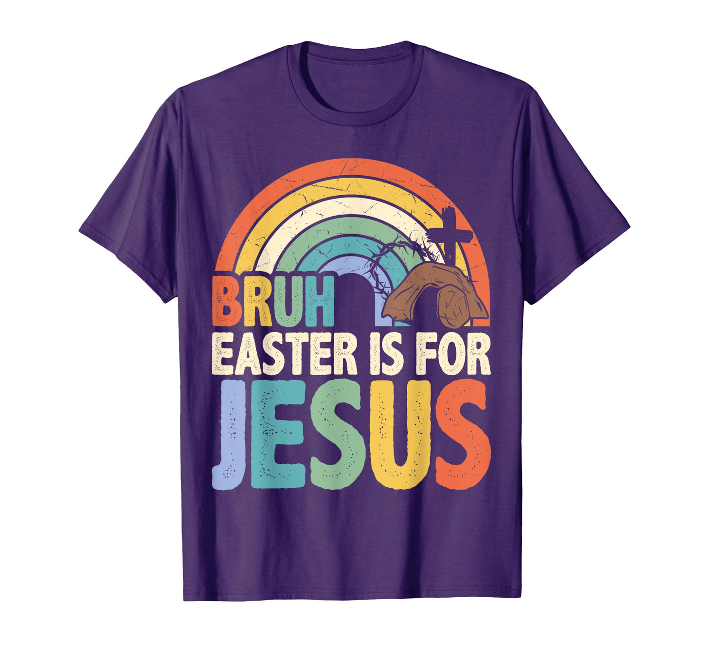 Bruh Easter Is For Jesus Christian Easter Teen Boys Mens T-Shirt