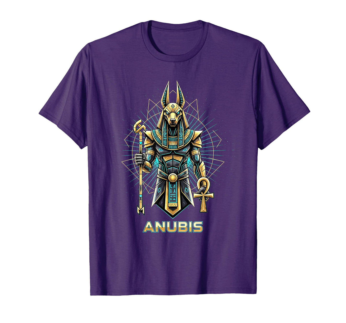 Anubis Pharaoh God King of Egypt Graphic Design T-Shirt