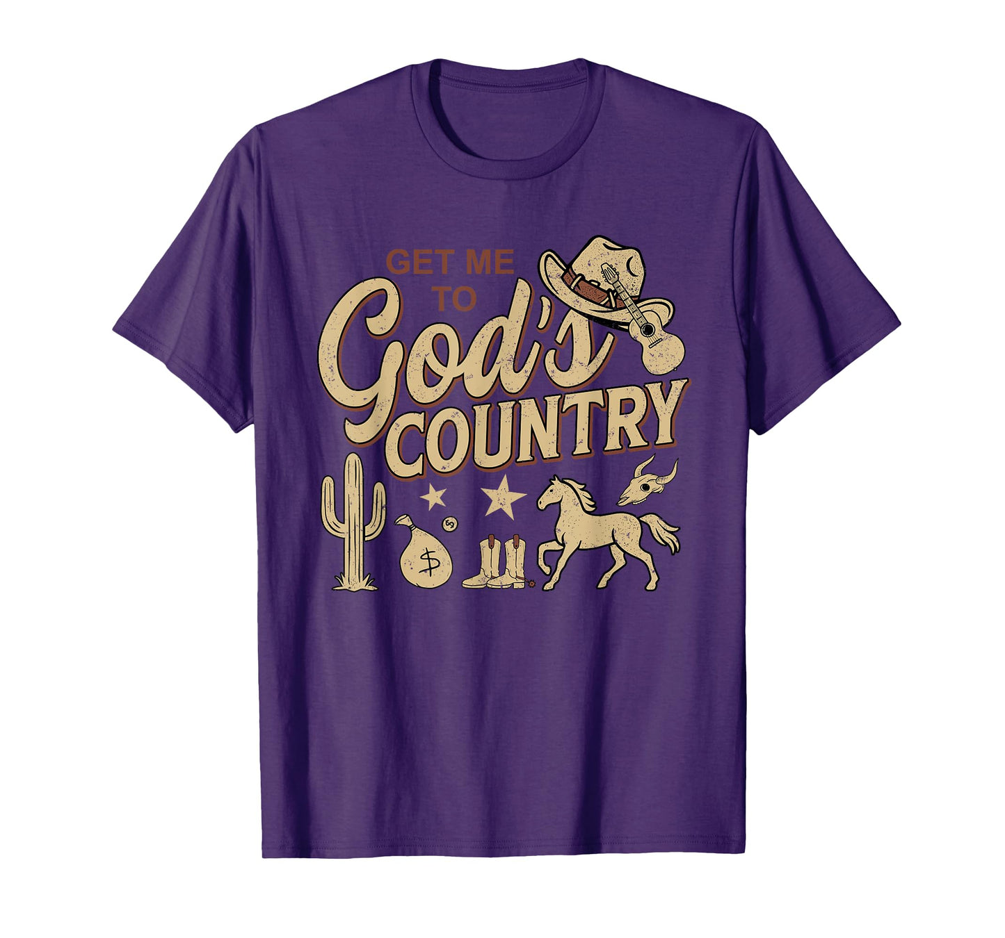 Vintage Get Me To God’s Country Funny Country Hat T-Shirt