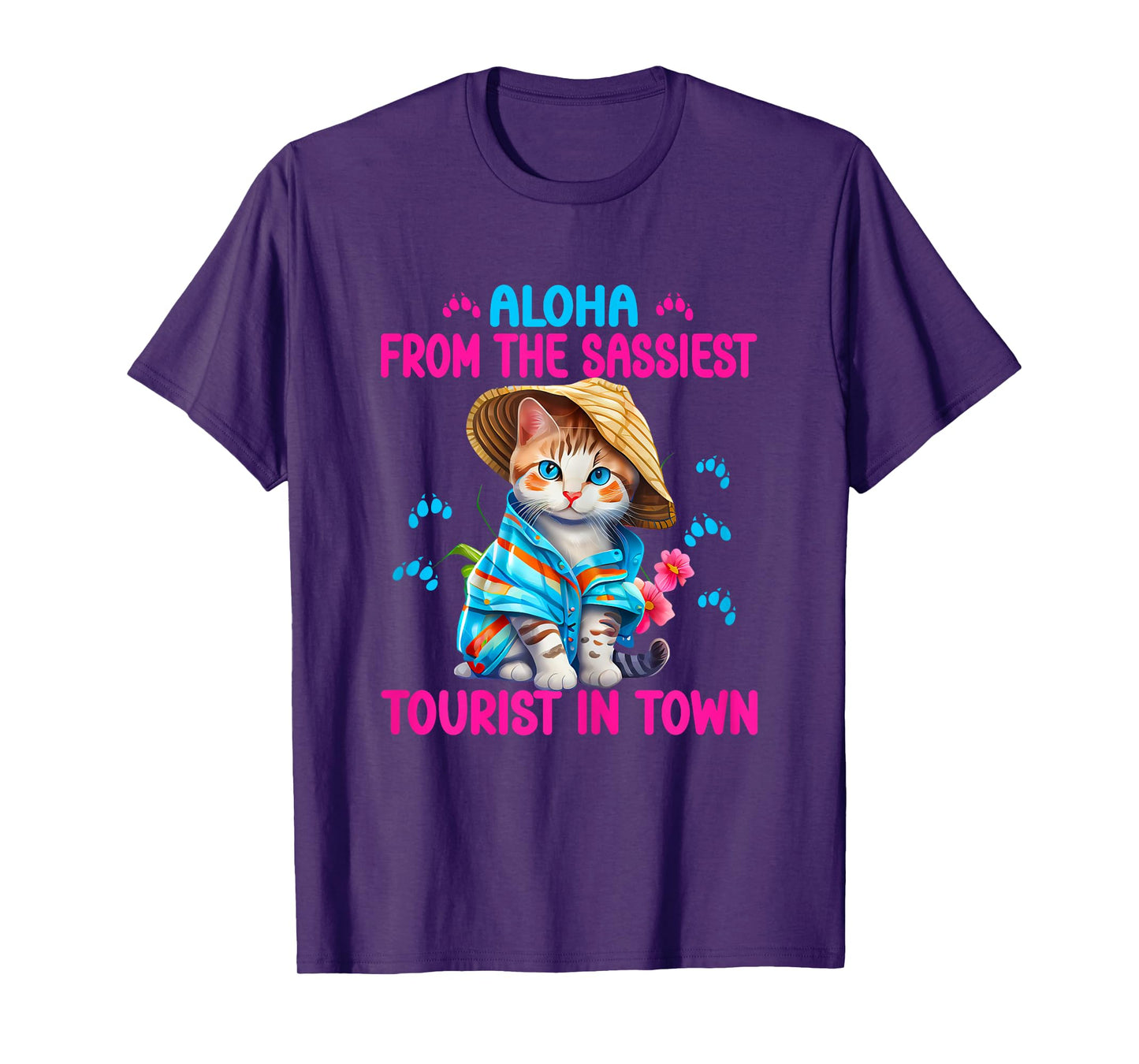 Aloha from the sassiest tourist in town.Funny Summer cats T-Shirt