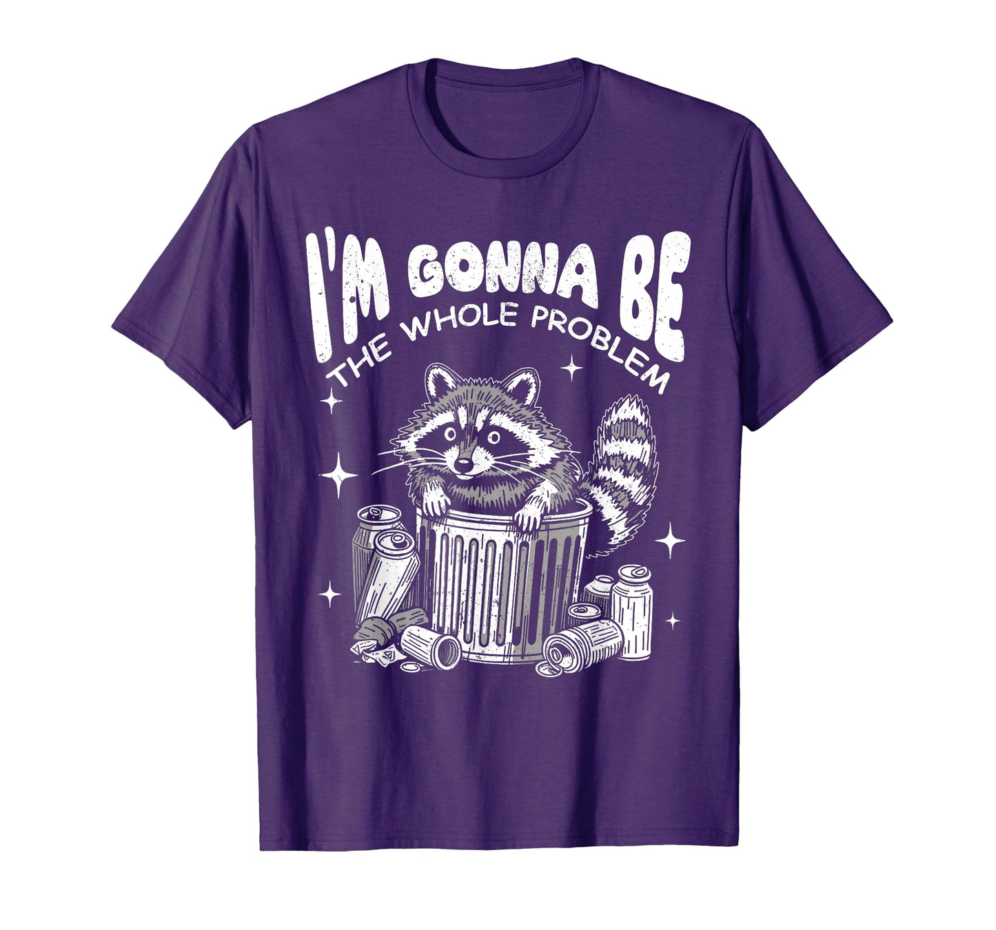 Funny Racoon I'm Gonna Be The Whole Problem Dumpster Trash T-Shirt