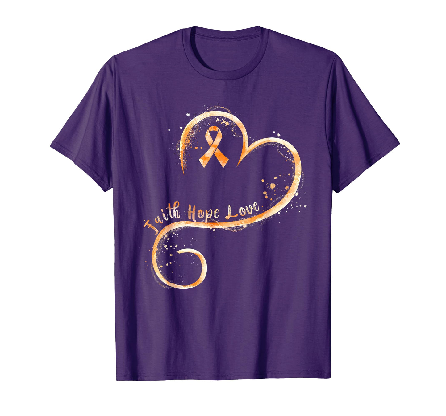 September Faith Hope Love Orange Ribbon Leukemia Awareness T-Shirt