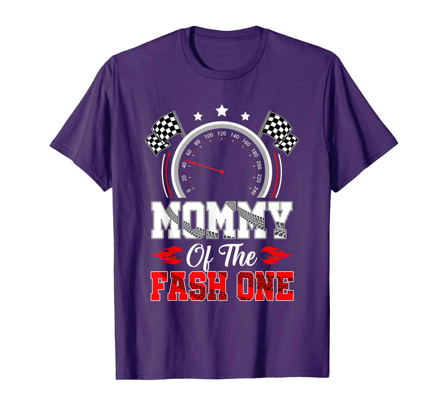 Mommy Of The Fast One 1St Birthday Racing Car Family T-Shirt