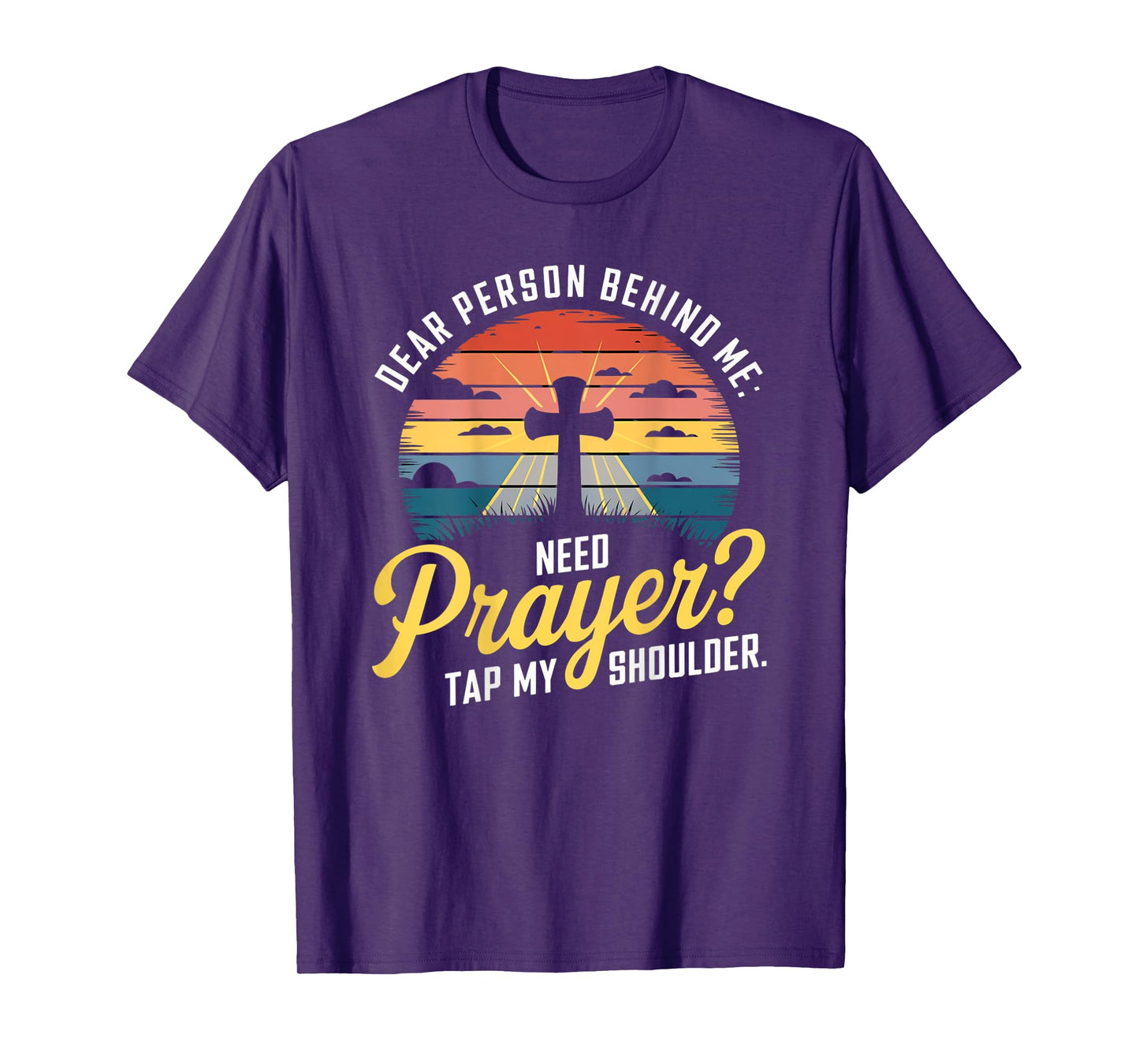 Tap for Prayer Christian Faith on Back T-Shirt