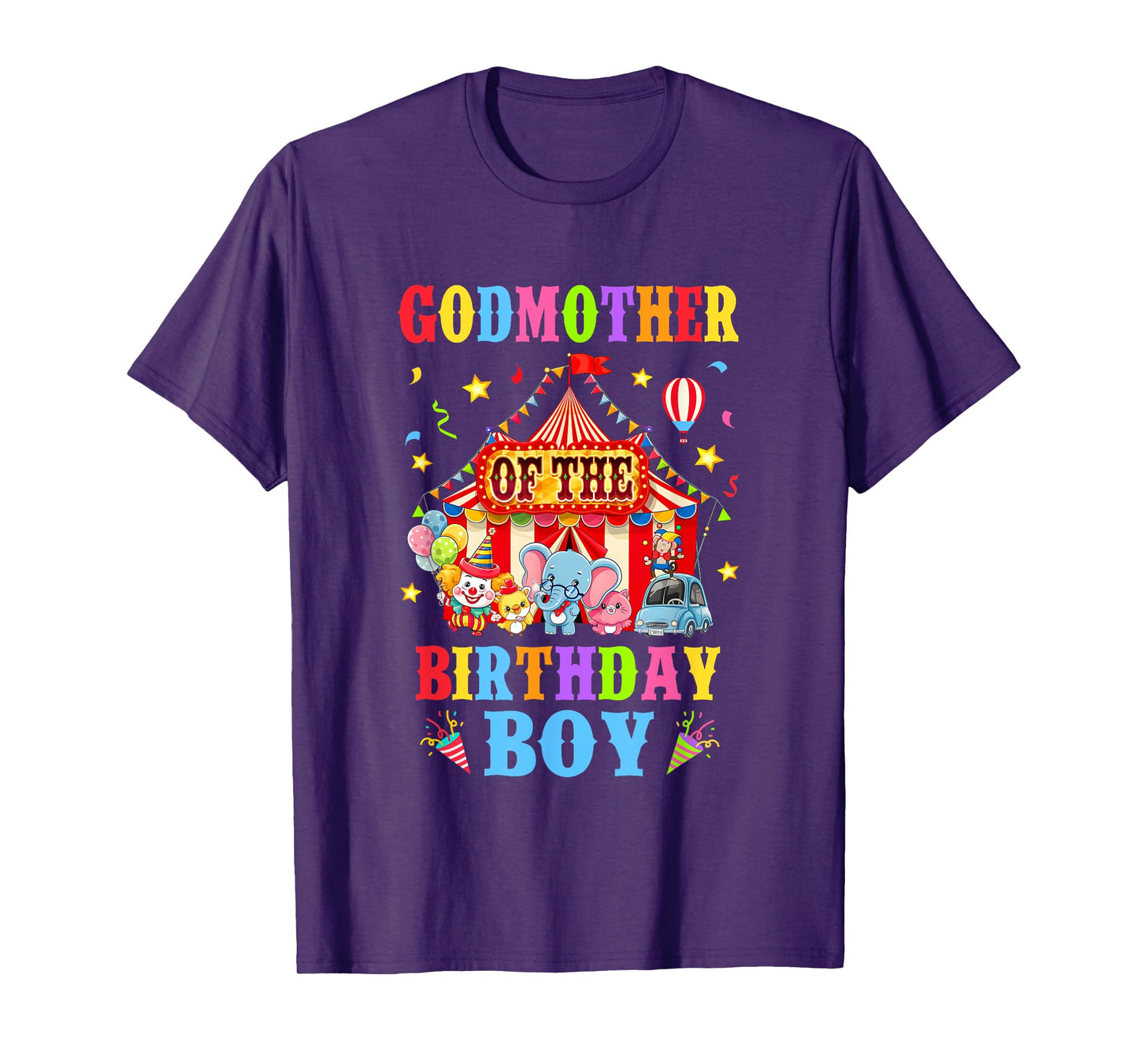 Godmother Of The Birthday For Boy Circus Carnival Theme T-Shirt