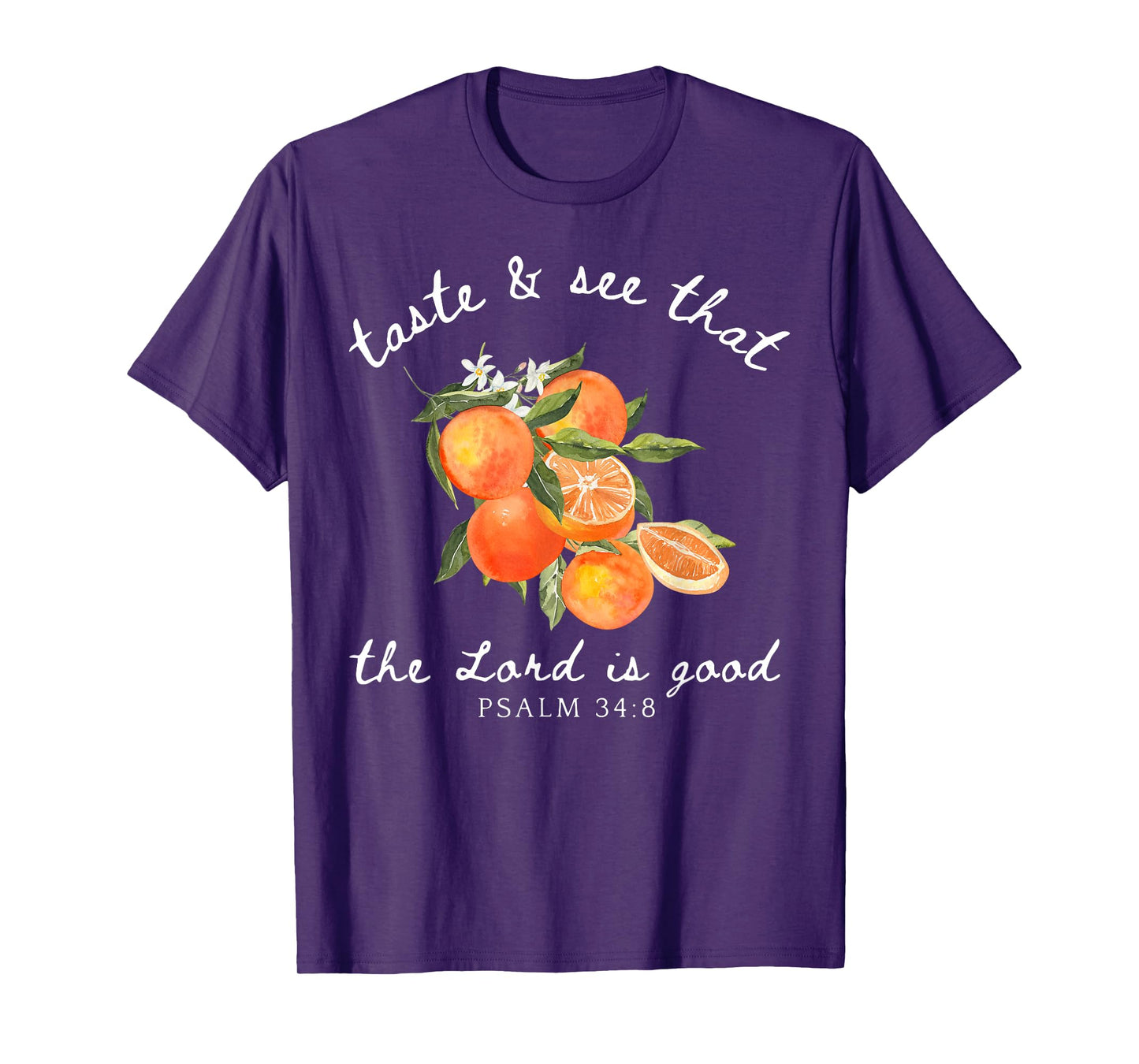 Christian Orange Fruit Flower Bible Verse Gardener Religions T-Shirt