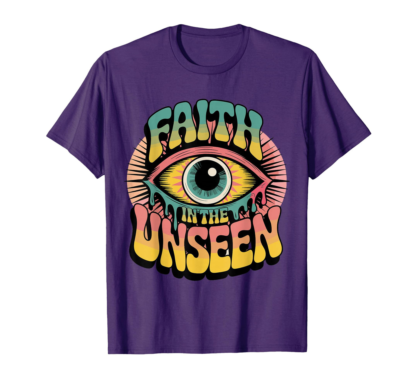 Faith in The Unseen Retro Psychedelic T-Shirt