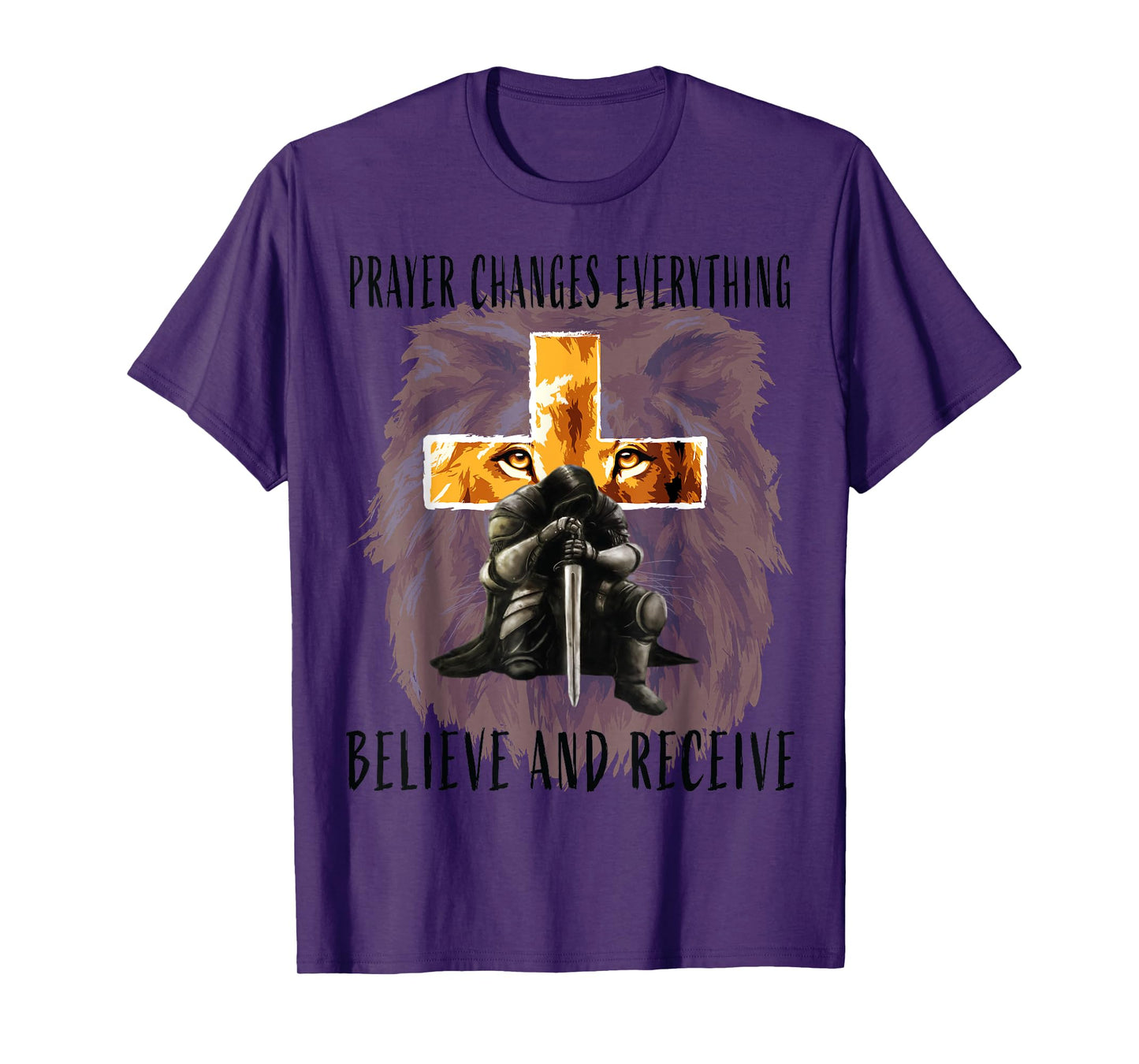 Christian T Shirts Men Prayer Warrior Religious Quotes Faith T-Shirt