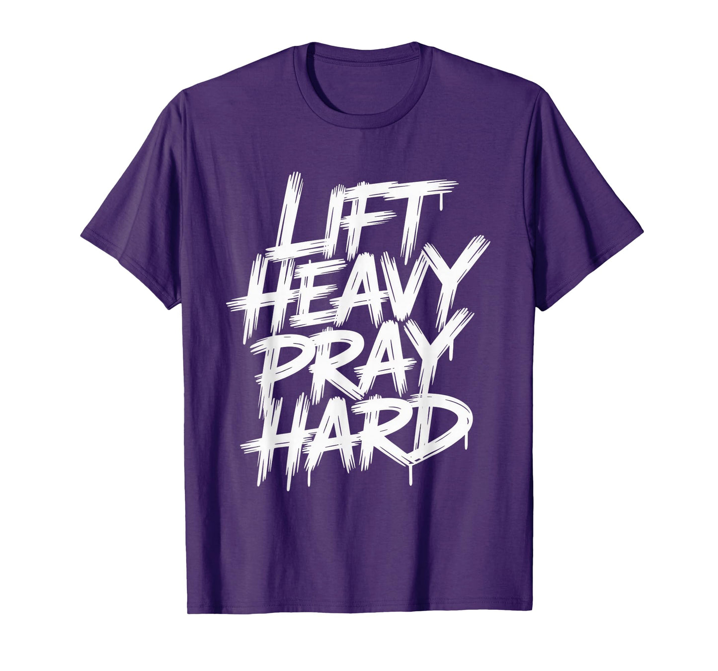 Lift Heavy Pray Hard Tshirt Gym Christian Gift Jesus Faith T-Shirt