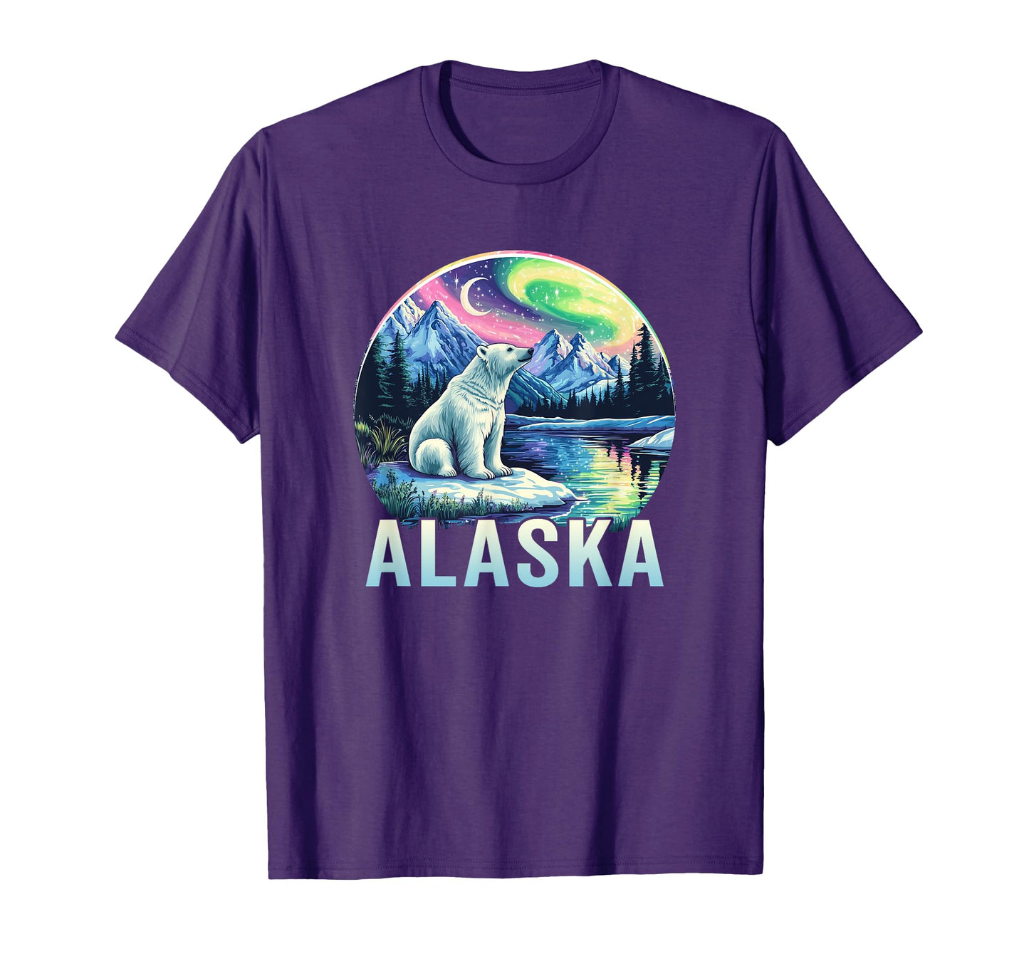 Alaska Northern Lights Aurora Viewing Vacation Alaska Trip T-Shirt