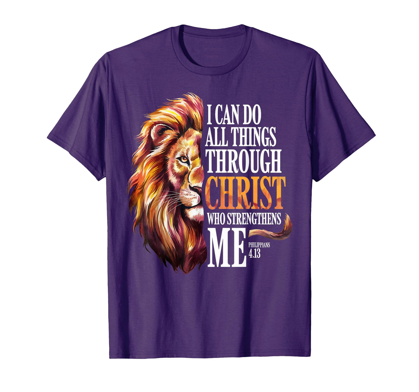 Christian Lion Faith I Can Do All Things Through Christ T-Shirt