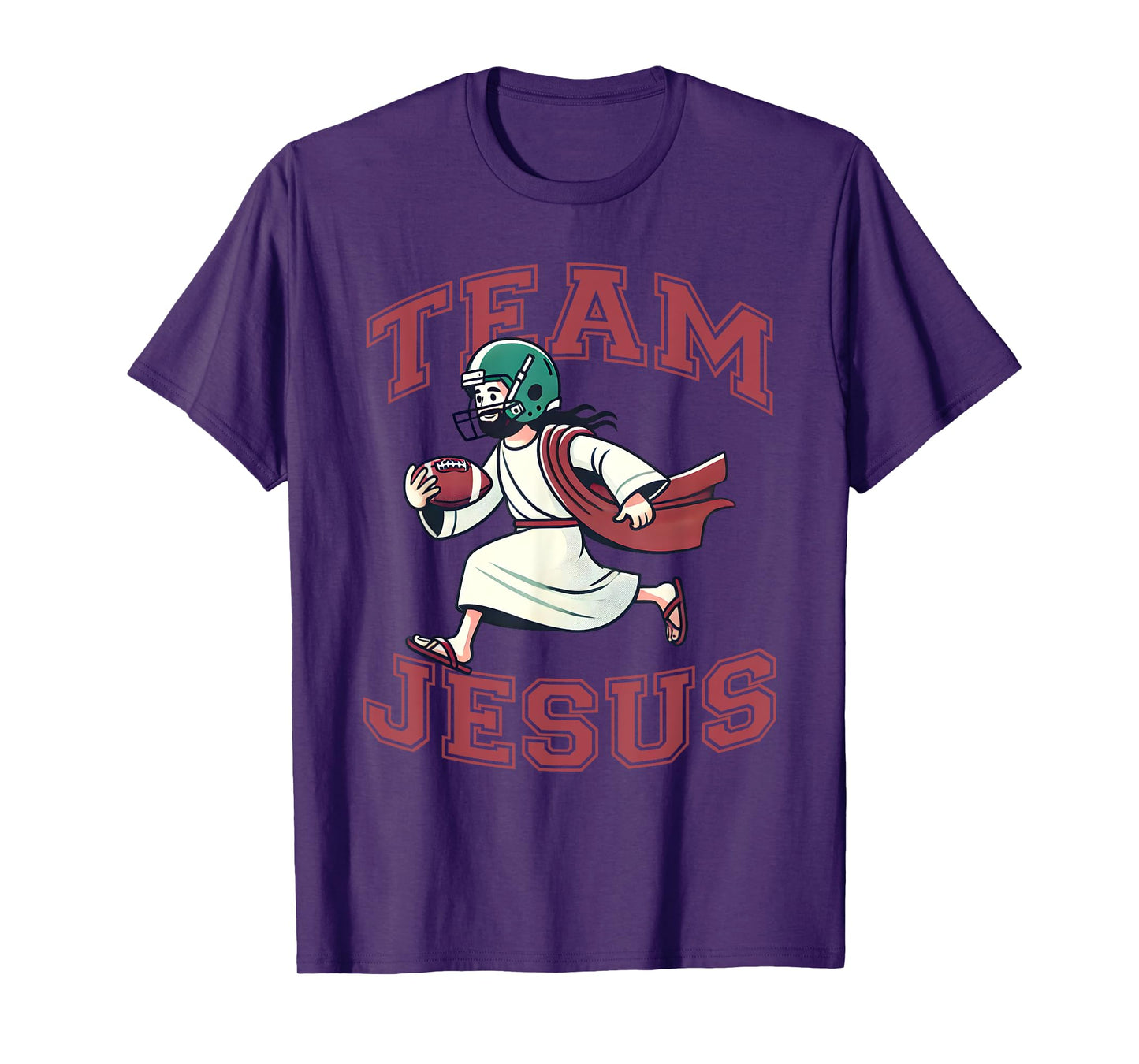 Team Jesus Football Lover Tee Christian Faith Bible Merch T-Shirt