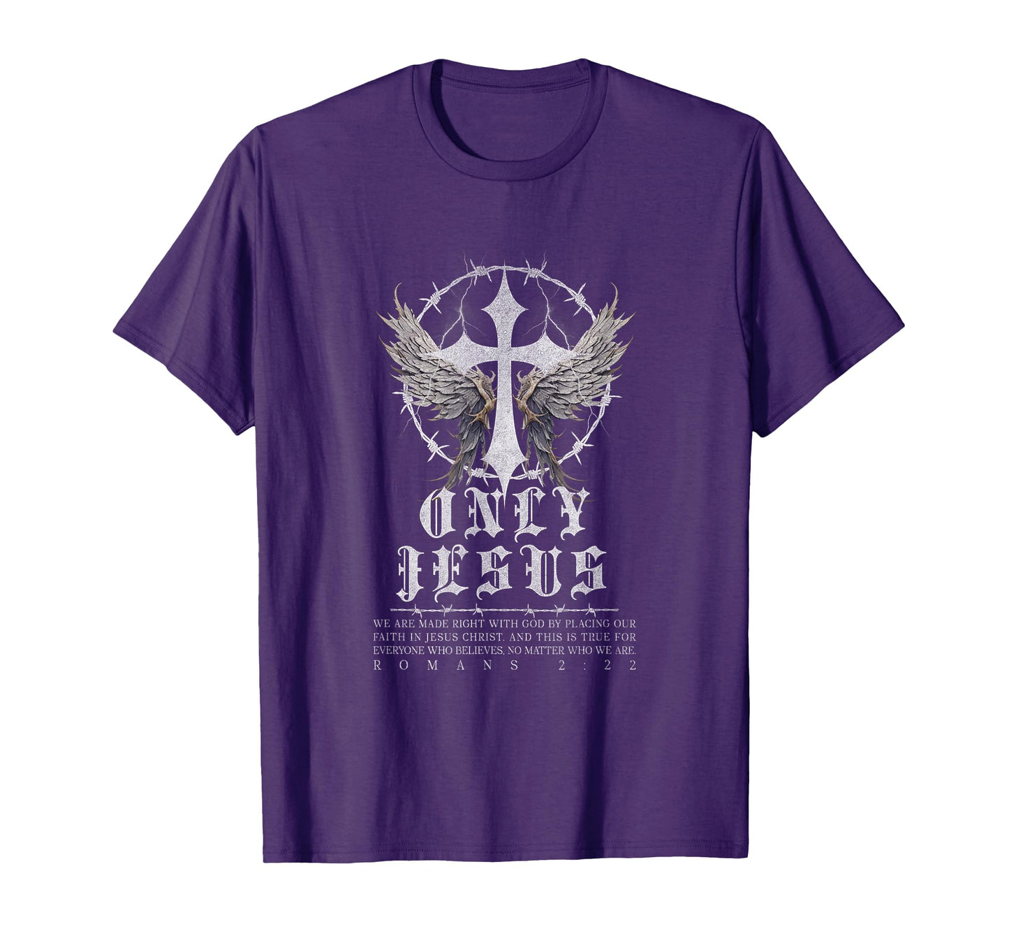 Jesus Cross Punk Gothic Y2K Nu Goth Faith Bible Verse T-Shirt