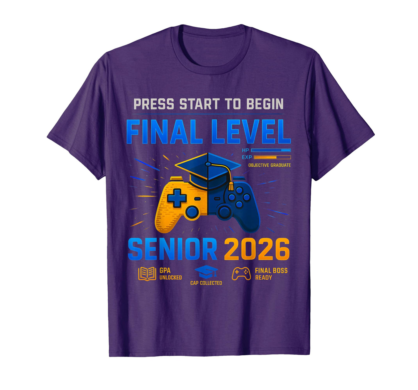 Senior Class Of 2026 Back To School Gamer Senior 2026 T-Shirt