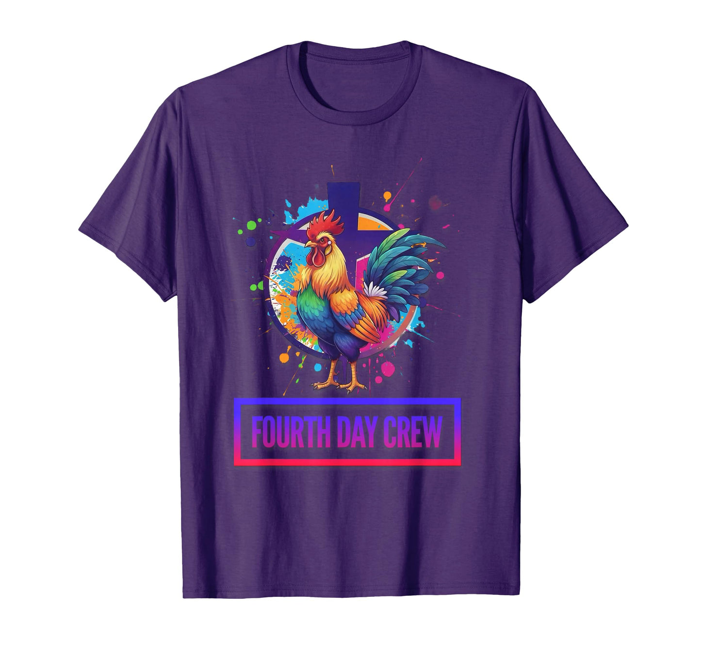 DeColores Cursillo Rainbow Rooster Catholic T-Shirt