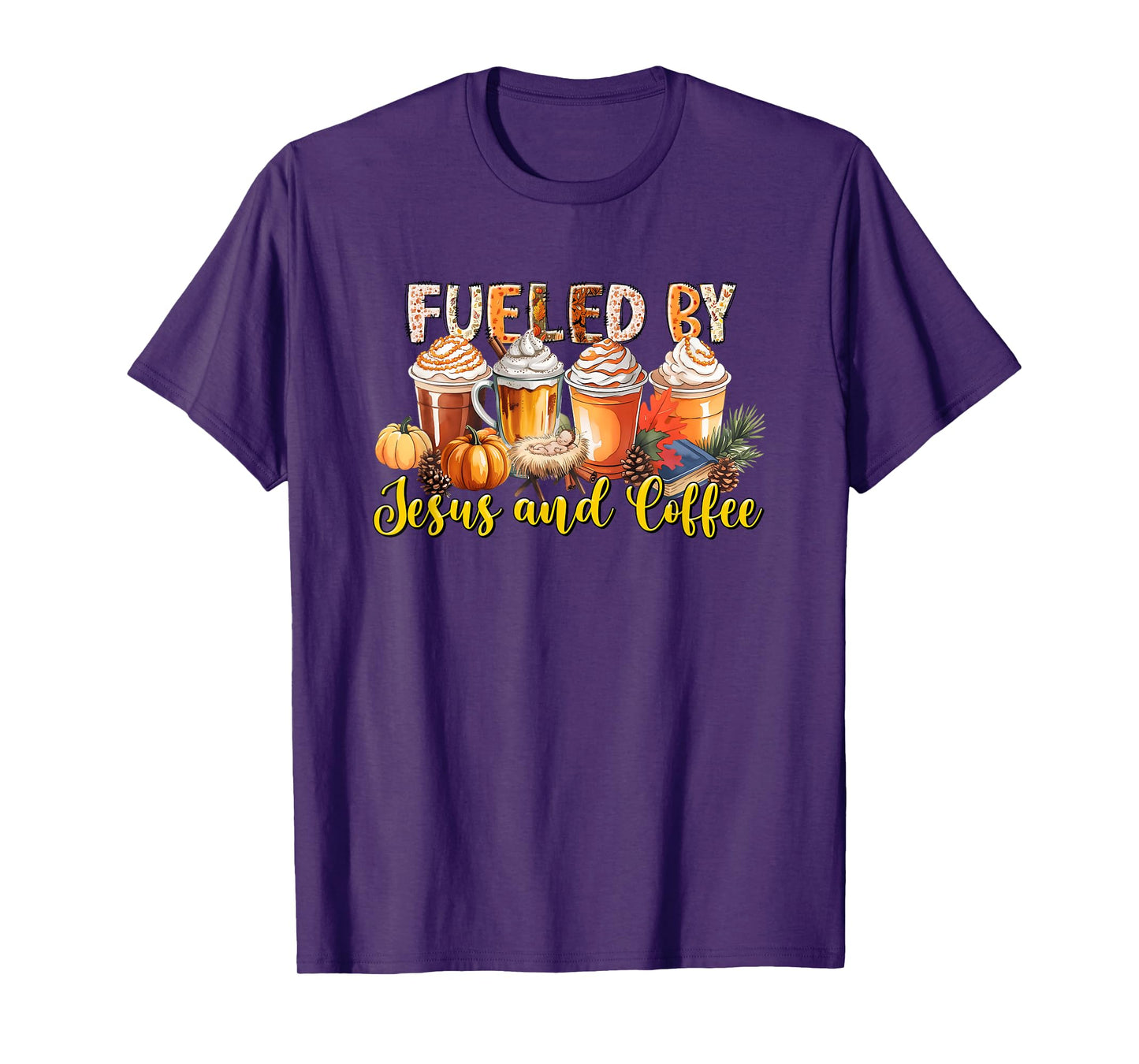 Fueled by Jesus and Coffee Fall Vibes T-Shirt