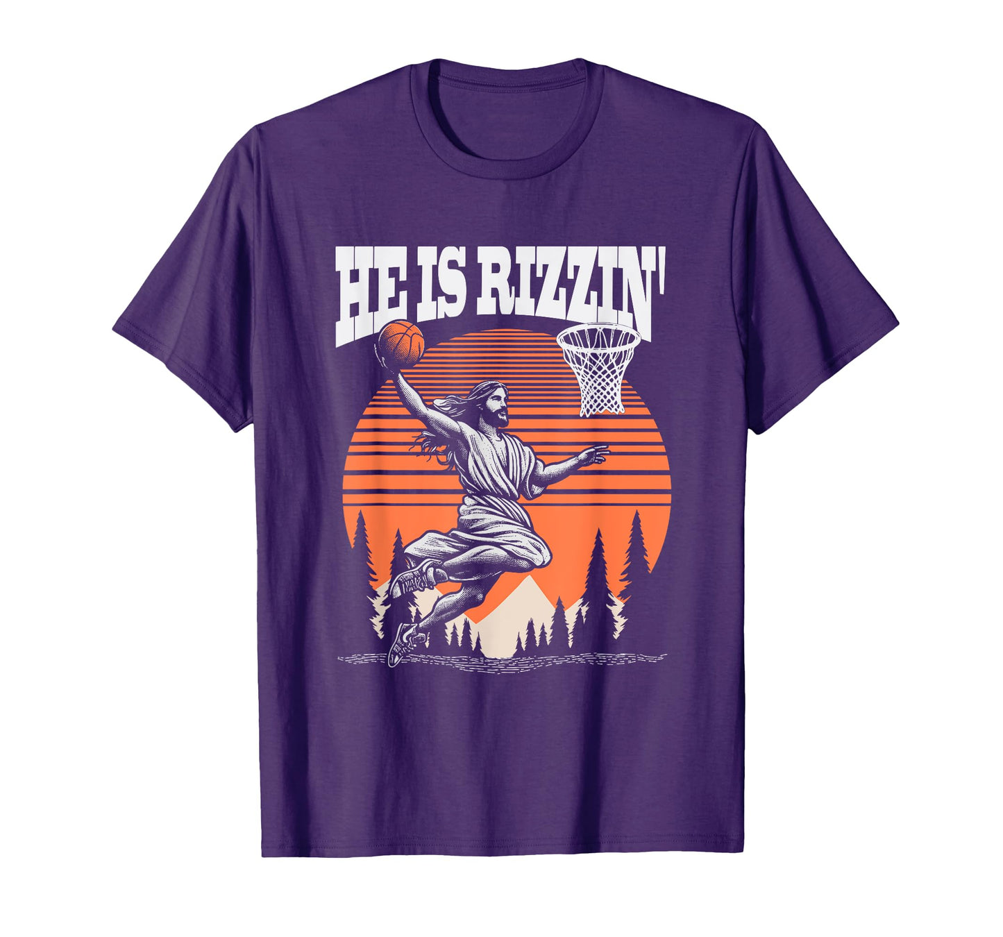 He Is Funny Rizzin Basketball T-Shirt