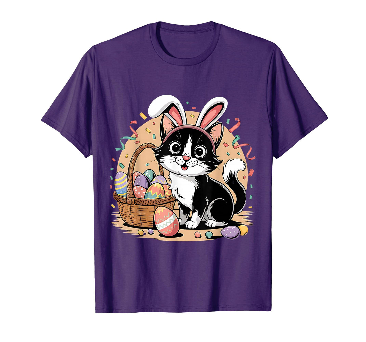 Easter Cat with Bunny Ears Cute Spring Kitty T-Shirt